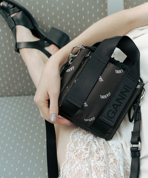 【GANNI for ADAM ET ROPE'】Re-Tech Logo Print Mini Tote