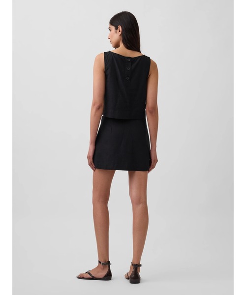 GAP(ギャップ)の「リネンブレンド ミニスカート・スコート(スカート・レディース・ブラック系その他/ブラック・S/XS/M/XXS/L)」の4枚目の写真