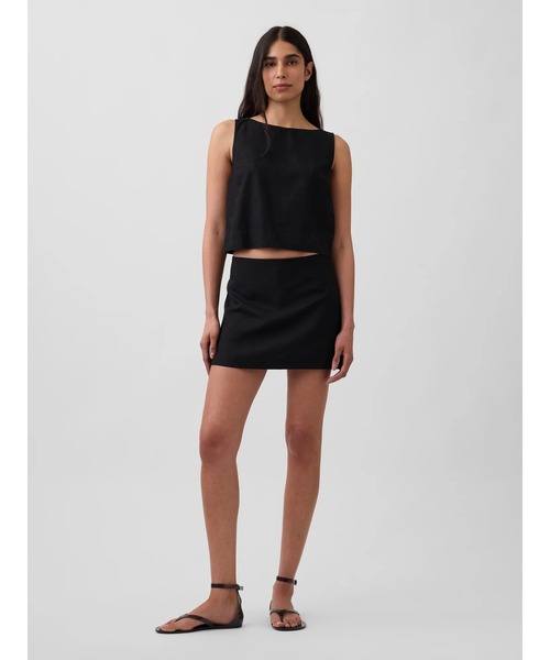 GAP(ギャップ)の「リネンブレンド ミニスカート・スコート(スカート・レディース・ブラック系その他/ブラック・S/XS/M/XXS/L)」の5枚目の写真