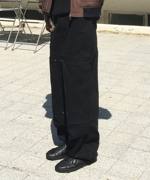 INTEMPOMOOD(インテンポムード)の「ハニカムダブルニワークパンツ_ブラック(その他パンツ・メンズ・ブラック・MEDIUM/LARGE/X-LARGE)」の16枚目の写真