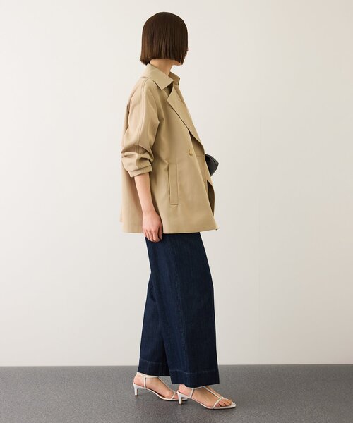 ROPE'（ロペ）の「【撥水】ライトハーフトレンチコート（トレンチコート・レディース・ベージュ/オフホワイト・FREE）」の4枚目の写真