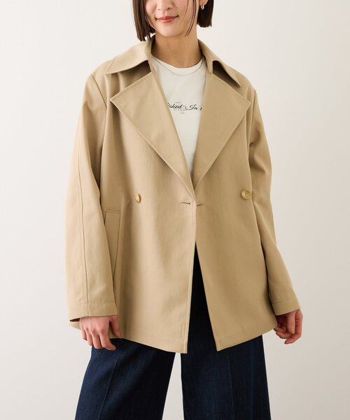 ROPE'（ロペ）の「【撥水】ライトハーフトレンチコート（トレンチコート・レディース・ベージュ/オフホワイト・FREE）」の9枚目の写真