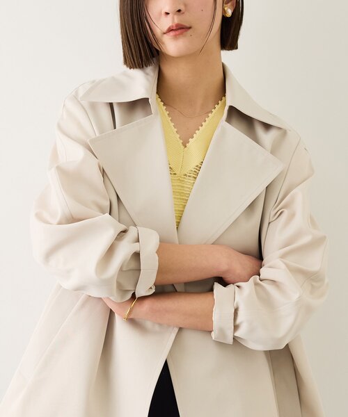 ROPE'（ロペ）の「【撥水】ライトハーフトレンチコート（トレンチコート・レディース・ベージュ/オフホワイト・FREE）」の20枚目の写真