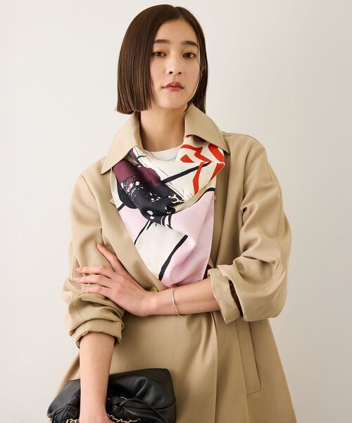 ROPE'（ロペ）の「【撥水】ライトハーフトレンチコート（トレンチコート・レディース・ベージュ/オフホワイト・FREE）」の12枚目の写真