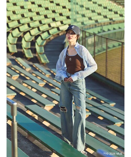 NEW ERA（ニューエラ）の「【MLB × New Era × MURUA】バイカラーキャミソール（キャミソール・レディース・ブラウン・2）」の4枚目の写真