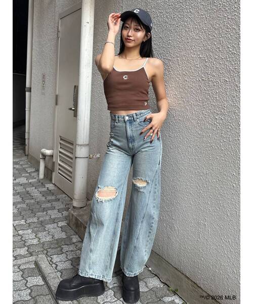 NEW ERA（ニューエラ）の「【MLB × New Era × MURUA】バイカラーキャミソール（キャミソール・レディース・ブラウン・2）」の9枚目の写真