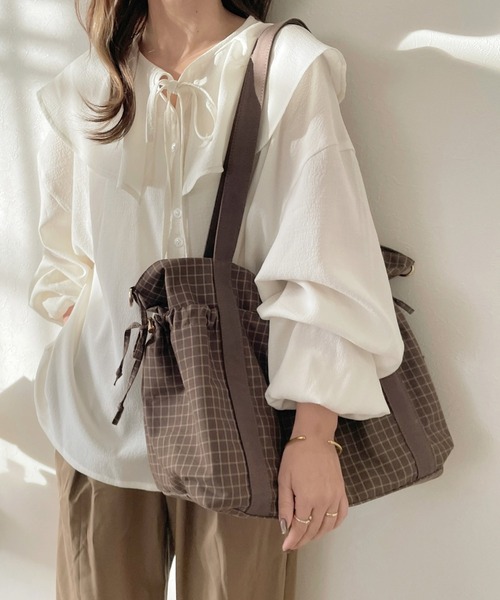 INTER FACTORY（インターファクトリー）の「choco - キャリーオンマザーズバッグ made in INTER FACTORY（ショルダーバッグ・レディース・アイボリー/ベージュ/ホワイト系その他/ブラウン系その他・FREE）」の20枚目の写真