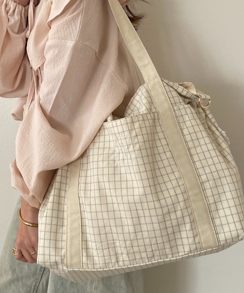 INTER FACTORY（インターファクトリー）の「choco - キャリーオンマザーズバッグ made in INTER FACTORY（ショルダーバッグ・レディース・アイボリー/ベージュ/ホワイト系その他/ブラウン系その他・FREE）」の19枚目の写真