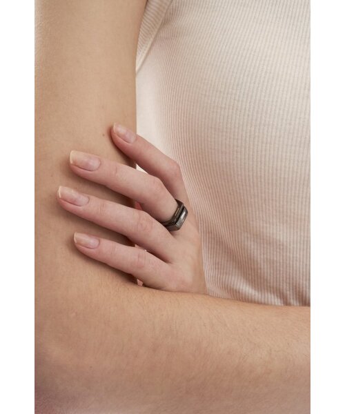 SENTIMENTS（センチモン）の「NO.285 [BLACK] RING（リング・レディース・ブラック・FREE）」の4枚目の写真
