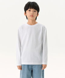 リラックスドクルーネック長袖Tシャツ[ホワイト]