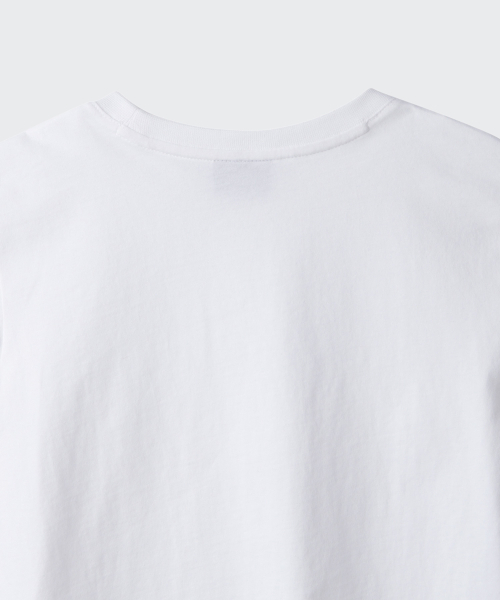 MUSINSA STANDARD KIDS（ムシンサスタンダードキッズ）の「リラックスドクルーネック長袖Tシャツ[ホワイト]（Tシャツ/カットソー・レディース・その他・100/120/130/140/150/160/110）」の3枚目の写真