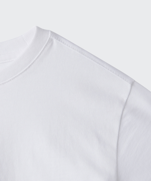 MUSINSA STANDARD KIDS（ムシンサスタンダードキッズ）の「リラックスドクルーネック長袖Tシャツ[ホワイト]（Tシャツ/カットソー・レディース・その他・100/120/130/140/150/160/110）」の2枚目の写真