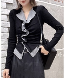 inst.ALL（インストール）の「レイヤード風フロントギャザートップス（その他トップス）」