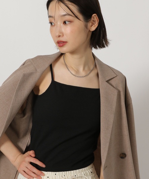 LAKOLE(ラコレ)の「スクエアカップ付きキャミ / 659984(キャミソール・レディース・オフホワイト/ブラック/ブラウン/ライトグリーン・LARGE/MEDIUM)」の5枚目の写真