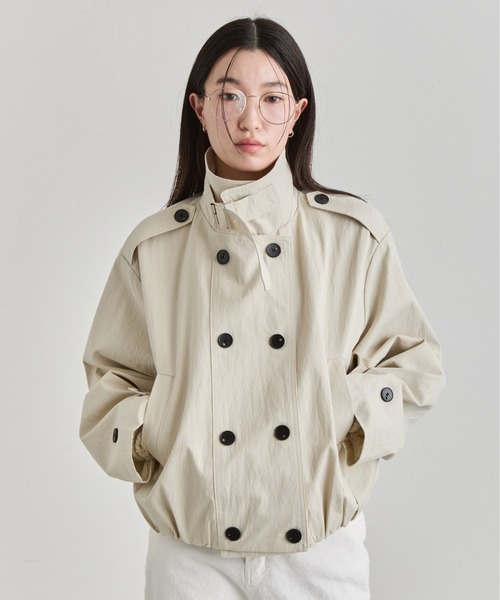 NUJOH(ヌゾ)の「Short Trench Jacket / ショートトレンチジャケット(トレンチコート・レディース・ナチュラル/ベージュ・FREE)」の22枚目の写真