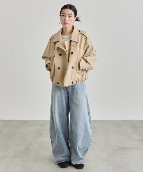 NUJOH(ヌゾ)の「Short Trench Jacket / ショートトレンチジャケット(トレンチコート・レディース・ナチュラル/ベージュ・FREE)」の13枚目の写真