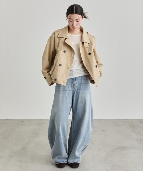 NUJOH(ヌゾ)の「Short Trench Jacket / ショートトレンチジャケット(トレンチコート・レディース・ナチュラル/ベージュ・FREE)」の11枚目の写真