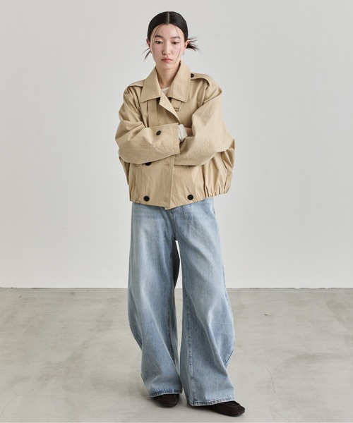 NUJOH(ヌゾ)の「Short Trench Jacket / ショートトレンチジャケット(トレンチコート・レディース・ナチュラル/ベージュ・FREE)」の12枚目の写真