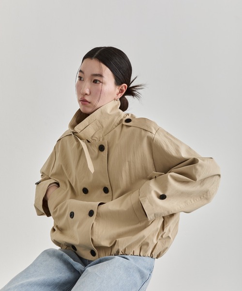 NUJOH(ヌゾ)の「Short Trench Jacket / ショートトレンチジャケット(トレンチコート・レディース・ナチュラル/ベージュ・FREE)」の21枚目の写真
