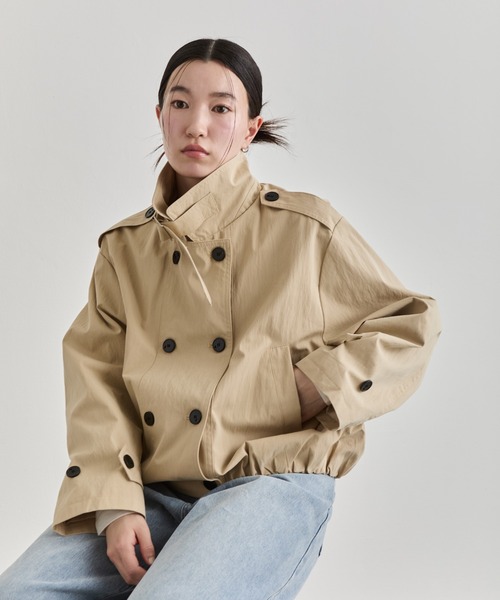 NUJOH(ヌゾ)の「Short Trench Jacket / ショートトレンチジャケット(トレンチコート・レディース・ナチュラル/ベージュ・FREE)」の8枚目の写真