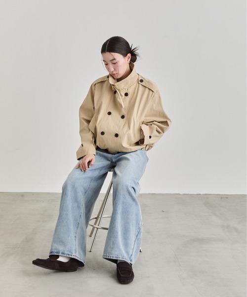 NUJOH(ヌゾ)の「Short Trench Jacket / ショートトレンチジャケット(トレンチコート・レディース・ナチュラル/ベージュ・FREE)」の20枚目の写真