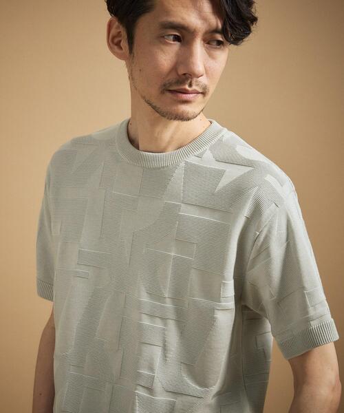 TAKEO KIKUCHI(タケオキクチ)の「【徳島ニット】ニットTシャツ(ニット/セーター・メンズ・ライトグレー系3/ブラック系3/ブラウン系その他4/グリーン系4・02/03/04)」の5枚目の写真