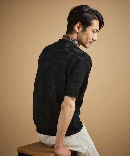 TAKEO KIKUCHI(タケオキクチ)の「【徳島ニット】ニットTシャツ(ニット/セーター・メンズ・ライトグレー系3/ブラック系3/ブラウン系その他4/グリーン系4・02/03/04)」の10枚目の写真