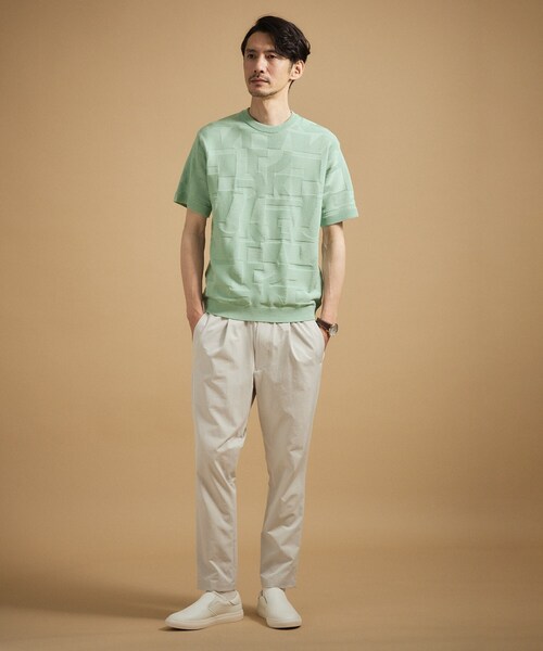 TAKEO KIKUCHI(タケオキクチ)の「【徳島ニット】ニットTシャツ(ニット/セーター・メンズ・ライトグレー系3/ブラック系3/ブラウン系その他4/グリーン系4・02/03/04)」の15枚目の写真