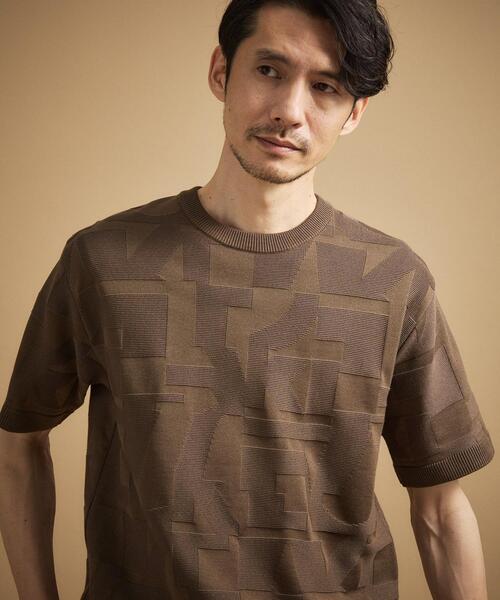 TAKEO KIKUCHI(タケオキクチ)の「【徳島ニット】ニットTシャツ(ニット/セーター・メンズ・ライトグレー系3/ブラック系3/ブラウン系その他4/グリーン系4・02/03/04)」の17枚目の写真