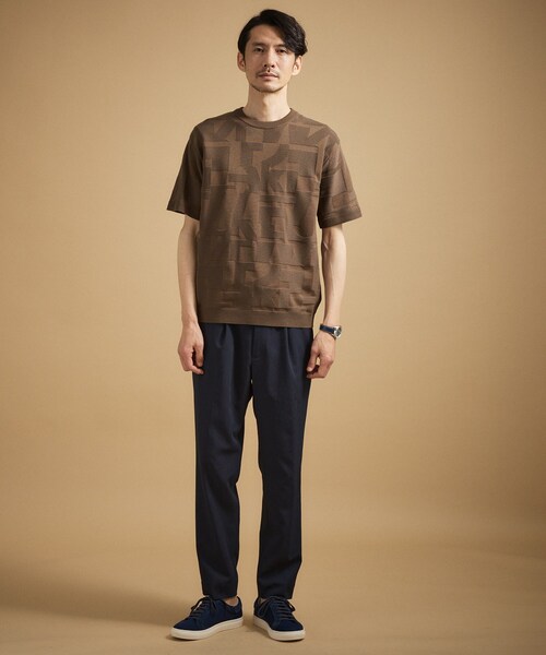 TAKEO KIKUCHI(タケオキクチ)の「【徳島ニット】ニットTシャツ(ニット/セーター・メンズ・ライトグレー系3/ブラック系3/ブラウン系その他4/グリーン系4・02/03/04)」の19枚目の写真