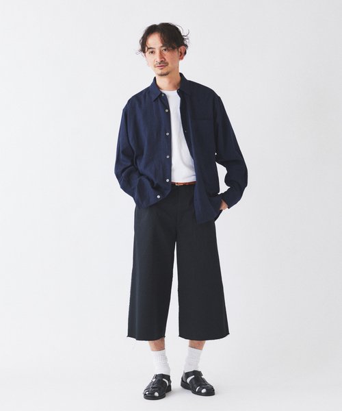 BEN DAVIS（ベンデイビス）の「BEN DAVIS / ベンデイビス 別注 3/4 スリークォーター ワークパンツ（チノパンツ・メンズ・ライトグレー/ブラック・MEDIUM/LARGE）」の3枚目の写真