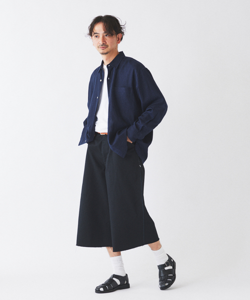 BEN DAVIS（ベンデイビス）の「BEN DAVIS / ベンデイビス 別注 3/4 スリークォーター ワークパンツ（チノパンツ・メンズ・ライトグレー/ブラック・MEDIUM/LARGE）」の5枚目の写真