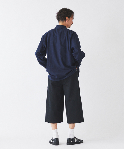 BEN DAVIS（ベンデイビス）の「BEN DAVIS / ベンデイビス 別注 3/4 スリークォーター ワークパンツ（チノパンツ・メンズ・ライトグレー/ブラック・MEDIUM/LARGE）」の6枚目の写真