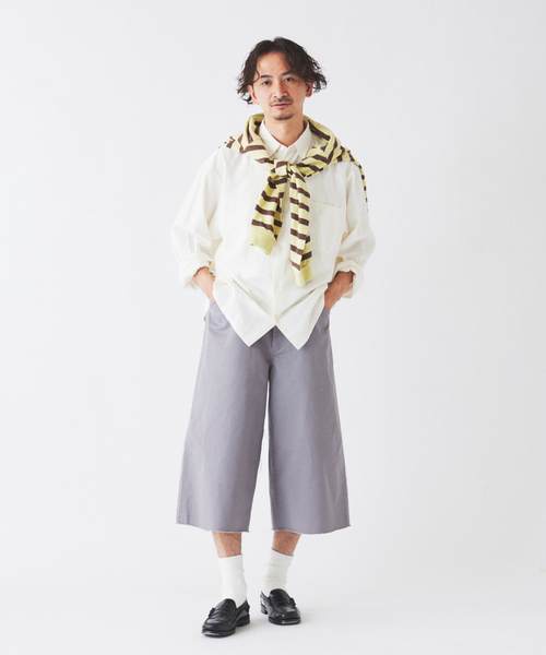 BEN DAVIS（ベンデイビス）の「BEN DAVIS / ベンデイビス 別注 3/4 スリークォーター ワークパンツ（チノパンツ・メンズ・ライトグレー/ブラック・MEDIUM/LARGE）」の14枚目の写真