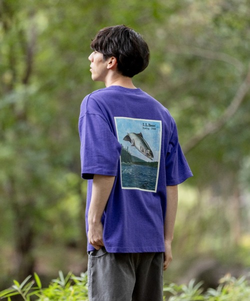 L.L.Bean(エルエルビーン)の「【JAPAN EDITION】ビーンズ 1980 ショートスリーブ・カタログ・トラウト・ティ(Tシャツ/カットソー・メンズ・ブルーグリーン/ライトグレー/パープル・LARGE/MEDIUM/SMALL)」の14枚目の写真