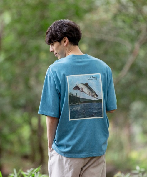L.L.Bean(エルエルビーン)の「【JAPAN EDITION】ビーンズ 1980 ショートスリーブ・カタログ・トラウト・ティ(Tシャツ/カットソー・メンズ・ブルーグリーン/ライトグレー/パープル・LARGE/MEDIUM/SMALL)」の13枚目の写真