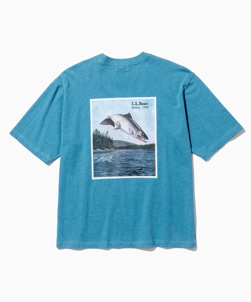 L.L.Bean(エルエルビーン)の「【JAPAN EDITION】ビーンズ 1980 ショートスリーブ・カタログ・トラウト・ティ(Tシャツ/カットソー・メンズ・ブルーグリーン/ライトグレー/パープル・LARGE/MEDIUM/SMALL)」の8枚目の写真