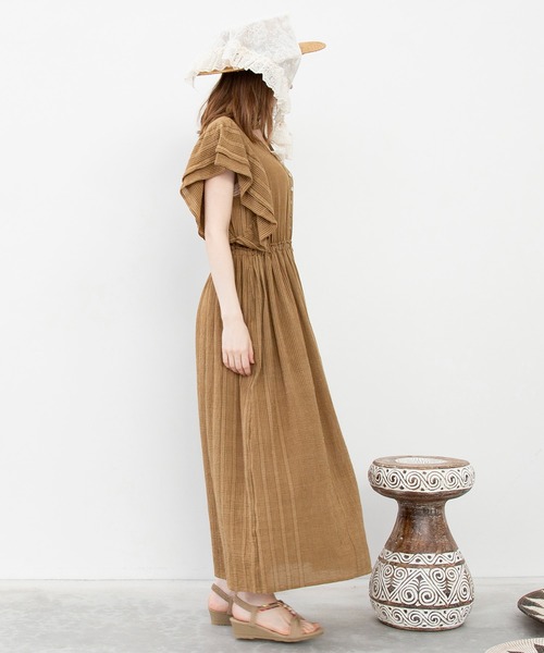 チャイハネ(チャイハネ)の「【チャイハネ】南インド綿ナナミィワンピース(ワンピース・レディース・ブラウン/ネイビー/ベージュ・FREE)」の15枚目の写真