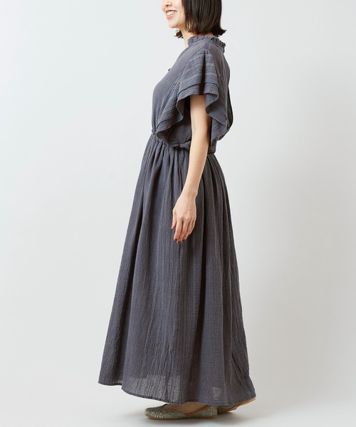 チャイハネ(チャイハネ)の「【チャイハネ】南インド綿ナナミィワンピース(ワンピース・レディース・ブラウン/ネイビー/ベージュ・FREE)」の8枚目の写真