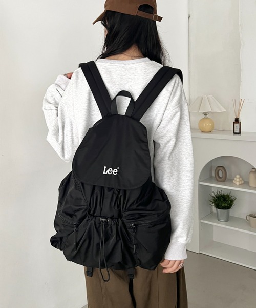 Lee/フラップドローコードリュック/約17L/PC収納/A4対応/軽量/バック