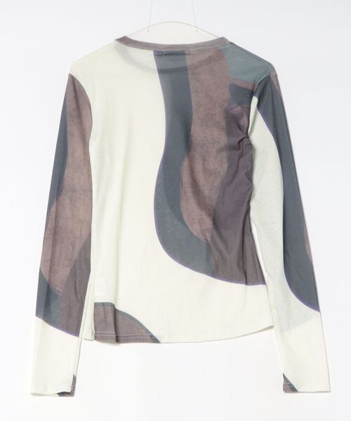 Bling Leads（ブリングリーズ）の「【Bls】 【ZL】【Bling Leads】アート柄 シア―インナー（Tシャツ/カットソー・レディース・マルチ・FREE）」の5枚目の写真