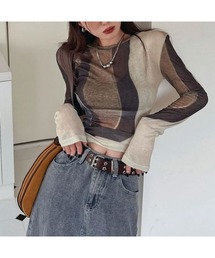 Bling Leads | 【Bls】 【ZL】【Bling Leads】アート柄 シア―インナー(Tシャツ/カットソー)