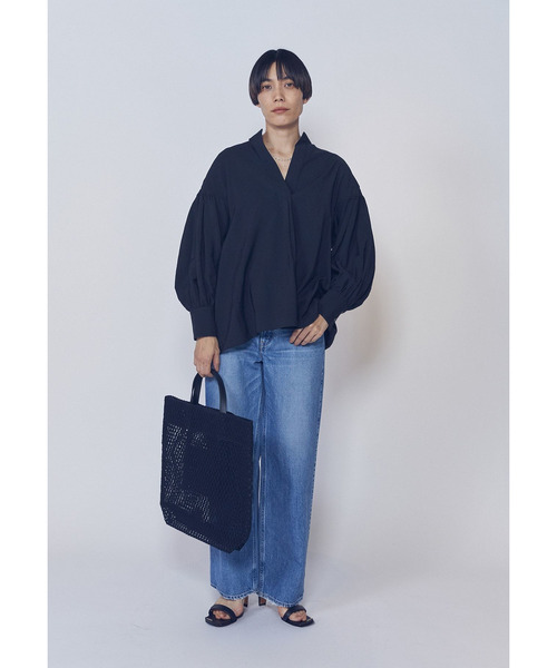 1er Arrondissement(プルミエアロンディスモン)の「モダールナイロンシルクスキッパーブラウス(シャツ/ブラウス・レディース・ブラック系その他3/オフホワイト/ベージュ・38/36)」の19枚目の写真
