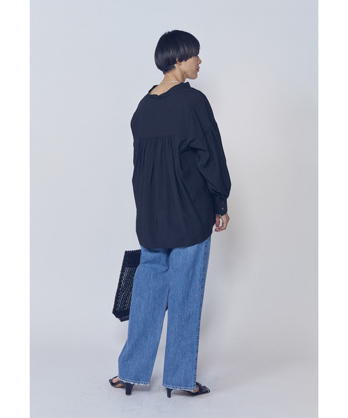 1er Arrondissement(プルミエアロンディスモン)の「モダールナイロンシルクスキッパーブラウス(シャツ/ブラウス・レディース・ブラック系その他3/オフホワイト/ベージュ・38/36)」の20枚目の写真