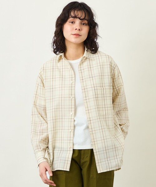 MACKINTOSH PHILOSOPHY(マッキントッシュ フィロソフィー)の「GREY LABEL ボイルチェックレギュラーカラーシャツ(シャツ/ブラウス・レディース・ベージュ/ブラウン系その他5・2/6)」の1枚目の写真