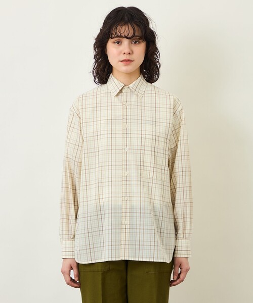 MACKINTOSH PHILOSOPHY(マッキントッシュ フィロソフィー)の「GREY LABEL ボイルチェックレギュラーカラーシャツ(シャツ/ブラウス・レディース・ベージュ/ブラウン系その他5・2/6)」の5枚目の写真