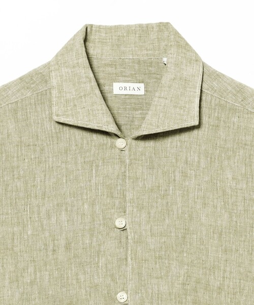 ORIAN(オリアン)の「ORIAN / リネンコットン カプリシャツ(シャツ/ブラウス・メンズ・ネイビー/ケリーグリーン・M/L/XL)」の12枚目の写真