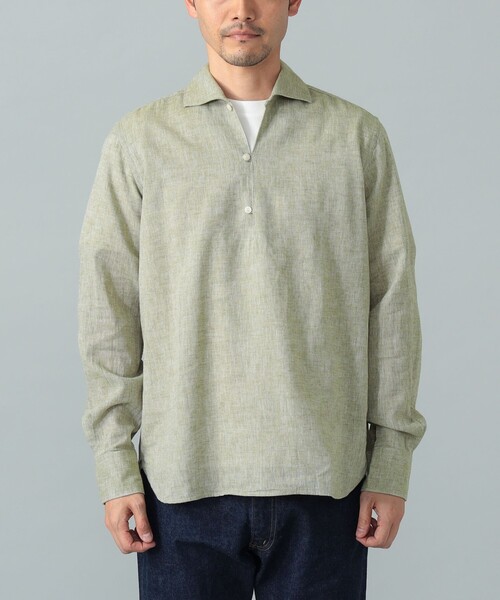 【未使用タグ付き】ORIAN BEAMS別注 カプリシャツ リネン コットン M ORIAN / リネンコットン カプリシャツ（シャツ/ブラウス）｜ORIAN