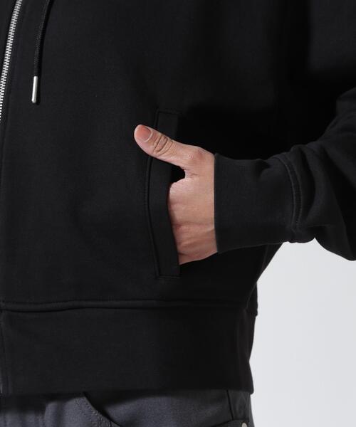 Calvin Klein(カルバン・クライン)の「Calvin Klein Jeans(カルバンクラインジーンズ)LS MONOGRAM TERRY CROPPED PARKA/モノグラムテリークロップドパーカー(パーカー・レディース・ホワイト/ブラック・S)」の9枚目の写真