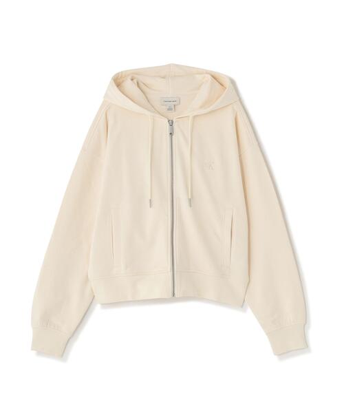 Calvin Klein(カルバン・クライン)の「Calvin Klein Jeans(カルバンクラインジーンズ)LS MONOGRAM TERRY CROPPED PARKA/モノグラムテリークロップドパーカー(パーカー・レディース・ホワイト/ブラック・S)」の21枚目の写真